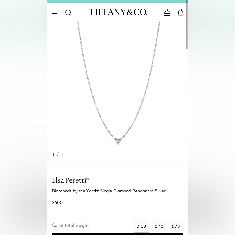 Tiffany & Co diamond by the yard pendant necklace